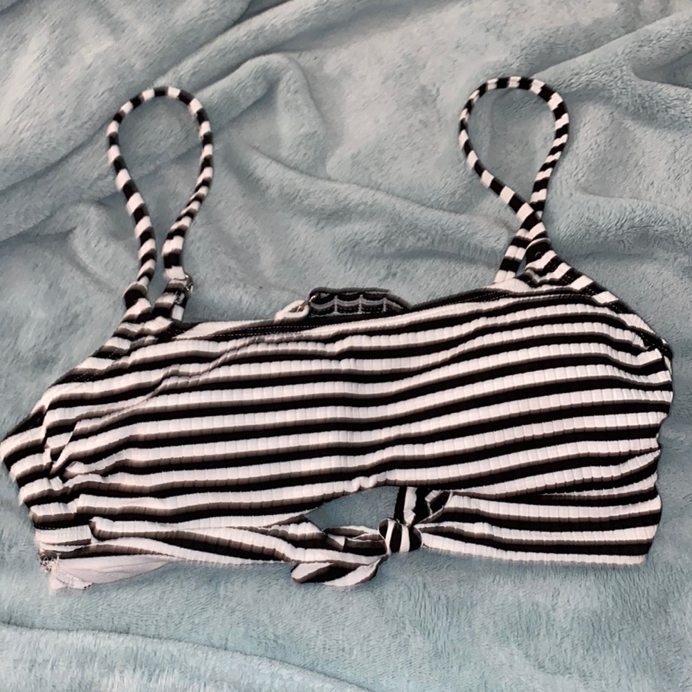 Striped swimsuit top